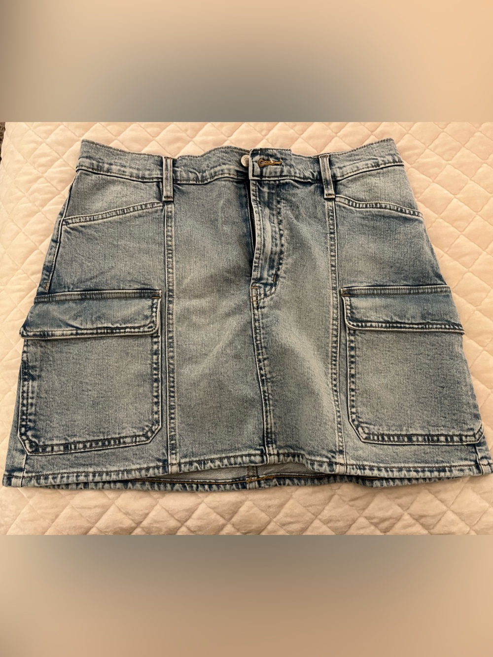 GAP Light Blue Relaxed Denim Cargo Jean skirt - NWOT